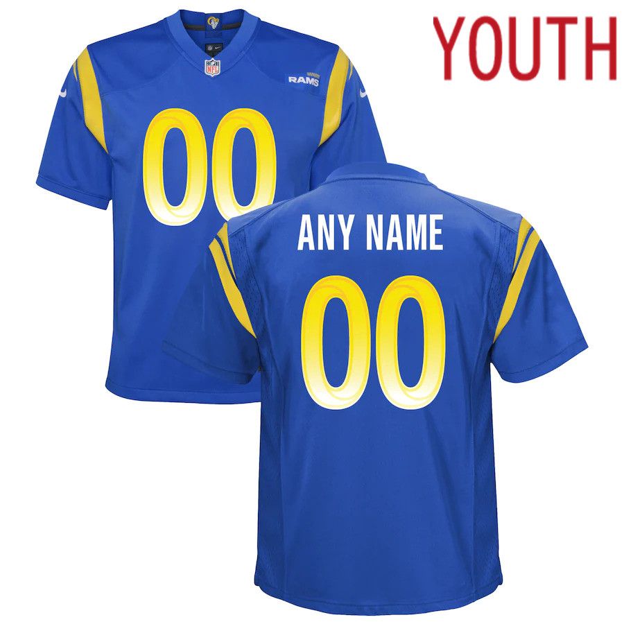 Youth Los Angeles Rams Nike Royal Custom Game NFL Jersey